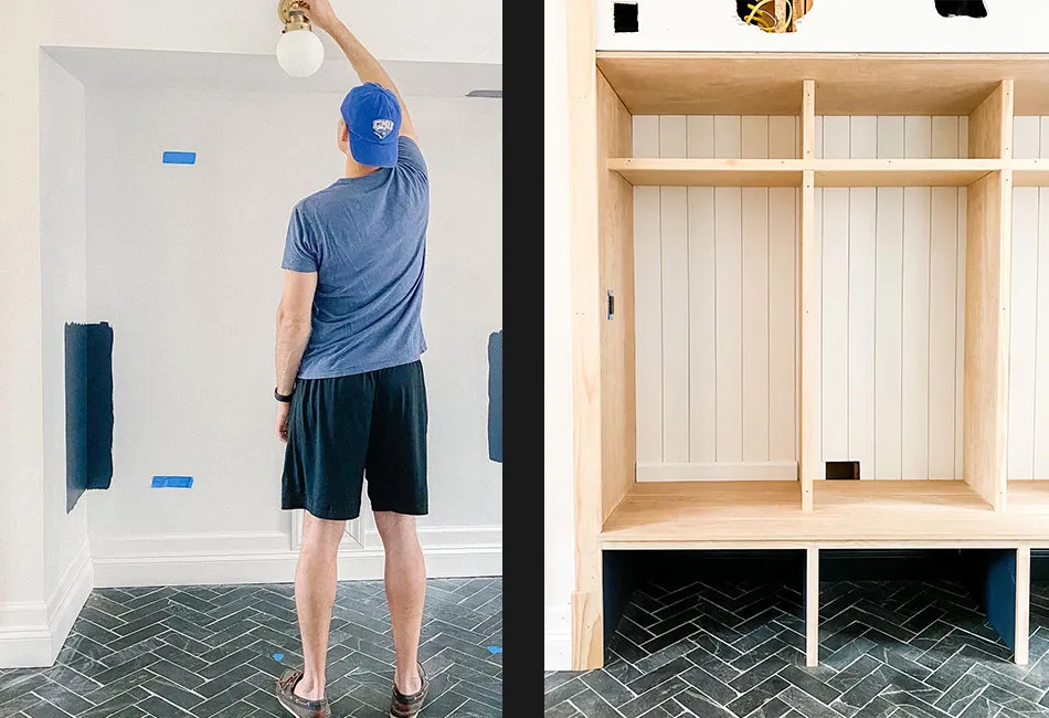 mudroom locker update and progress