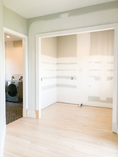 The space is now one large area that will be the canvas for our new pantry!