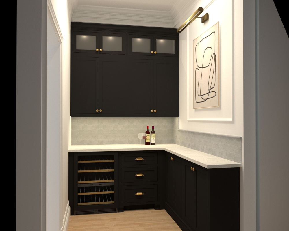 Arched Manor 3D Rendering Dry Bar 4