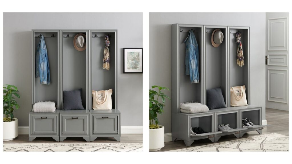 Jesse Mudroom Lockers Hall Trees Gray 4