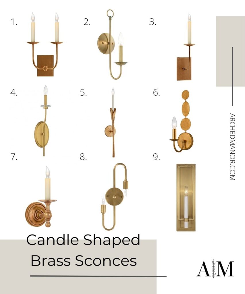 Brass Candle Sconces
