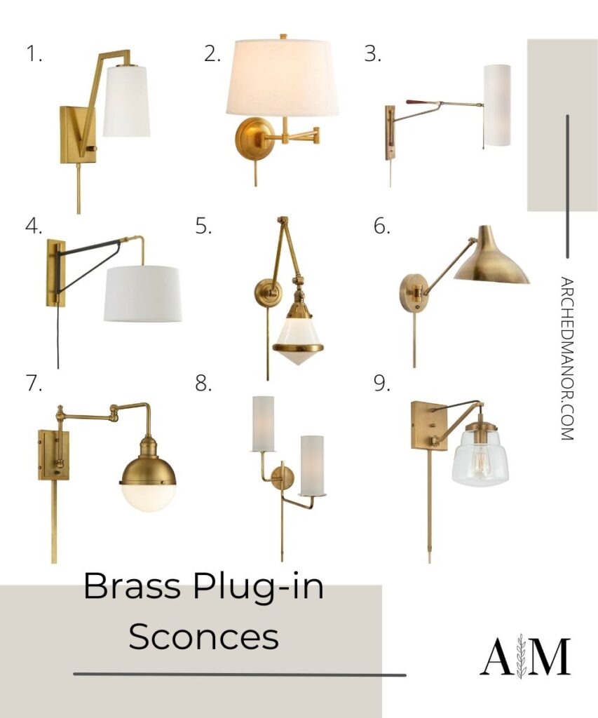 Brass Plug-in Sconces