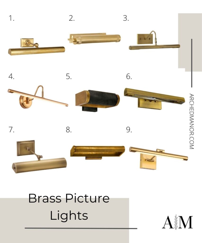 Brass picture lights