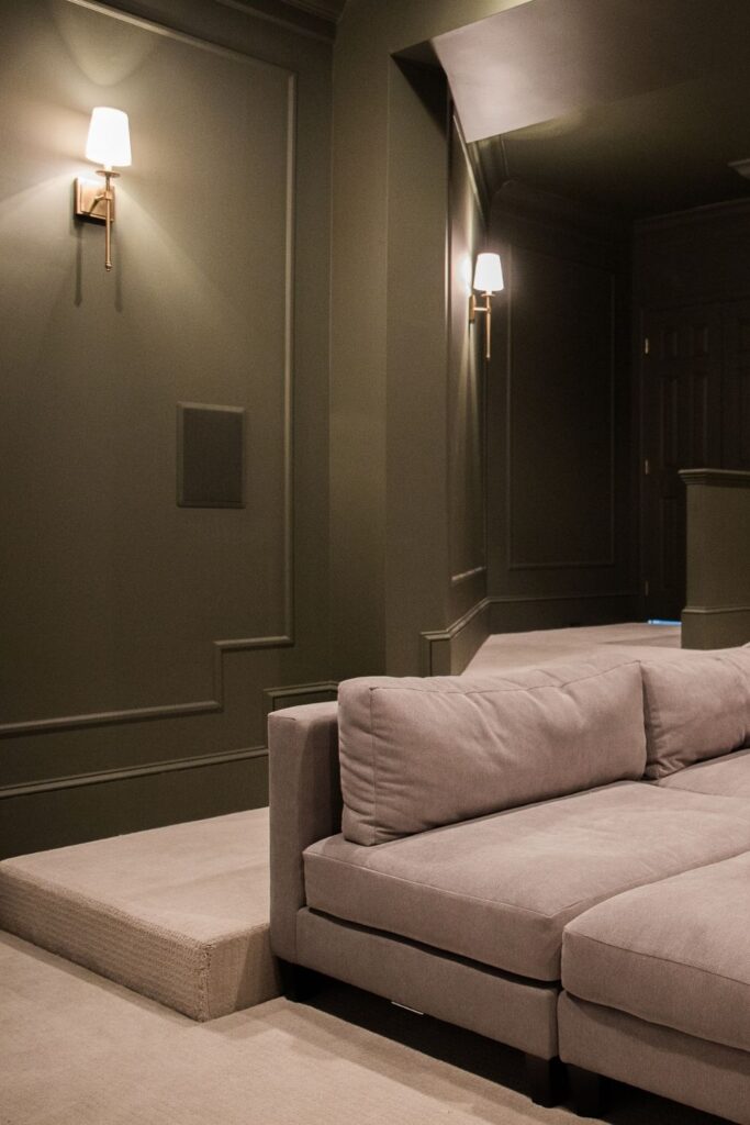 Sconces in a theater room