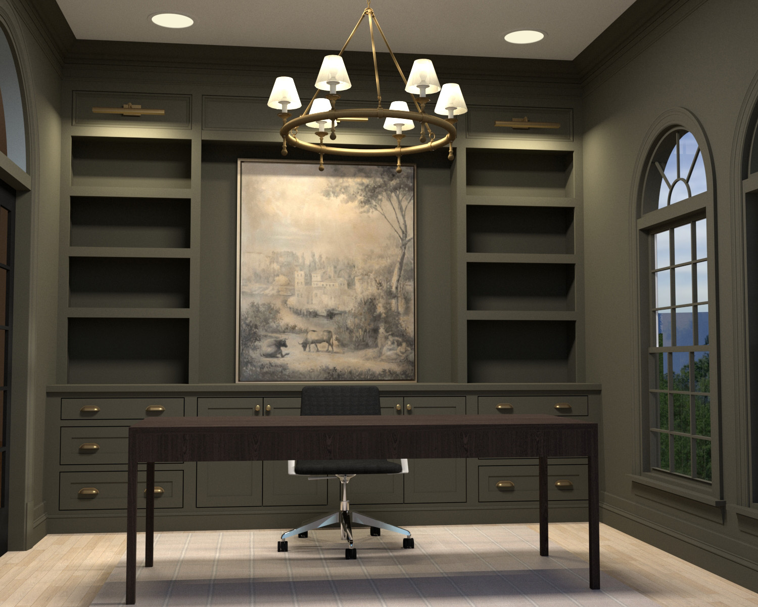 Home Office Renovation With Built in Cabinets