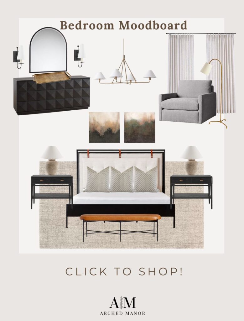 Masculine Primary Bedroom Mood Board