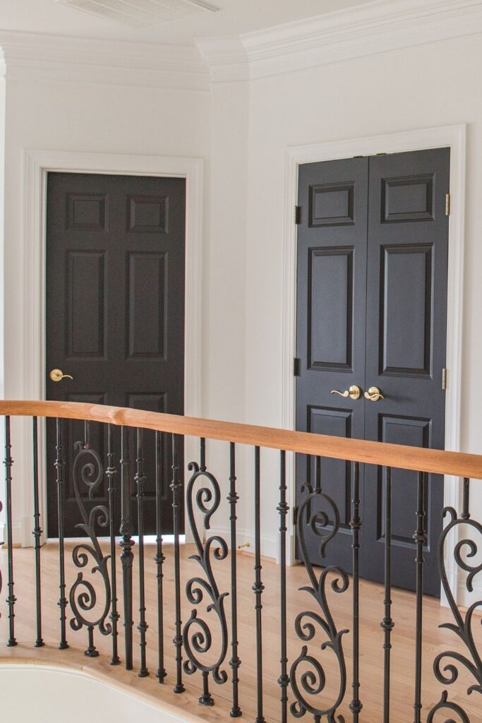 Black bedroom doors