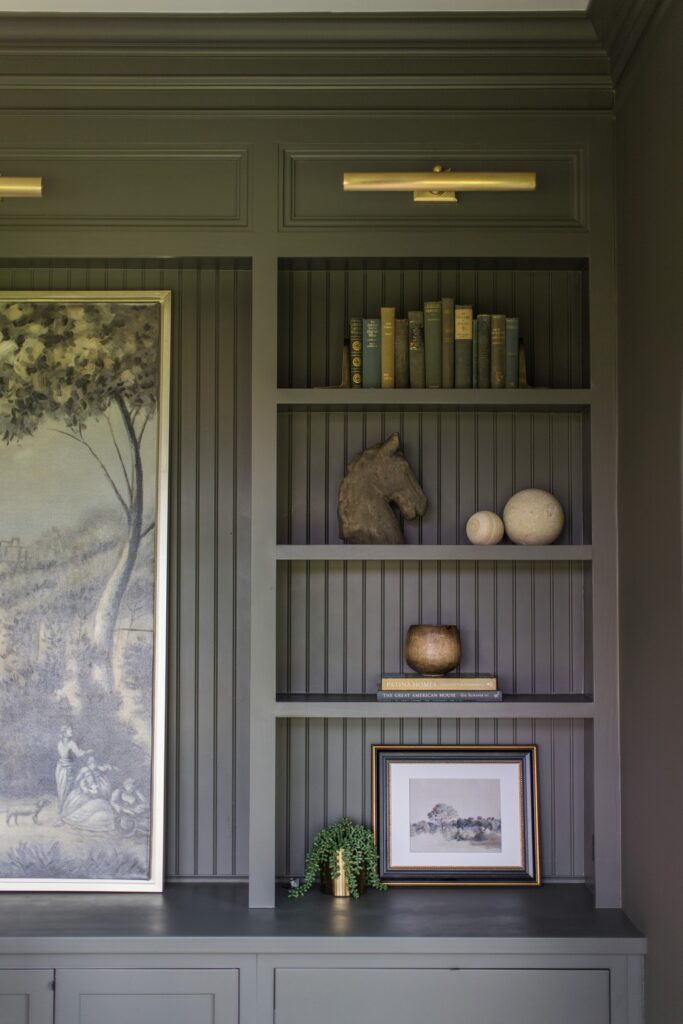 Roycroft Green Paint by Sherwin Williams in Home Office