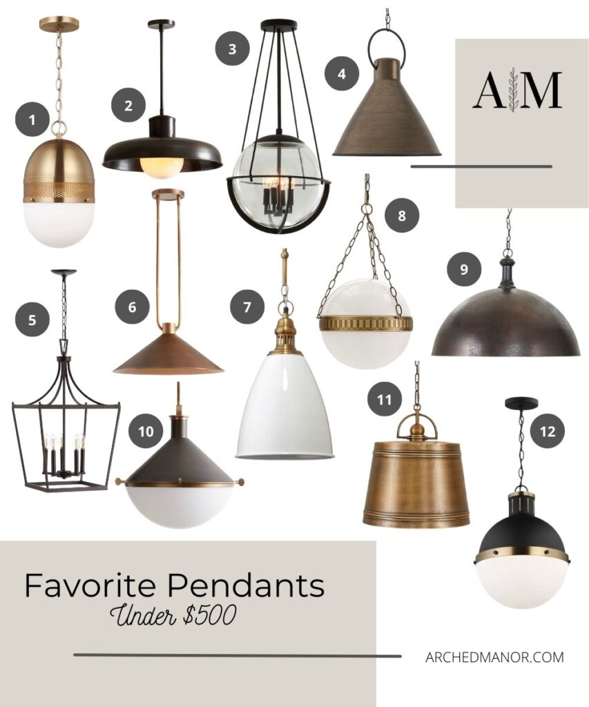 Kitchen Island pendant lights under $500