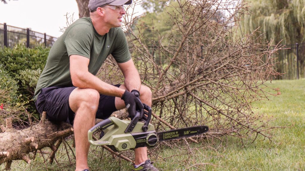 The Green Machine Chainsaw has gas-like power!