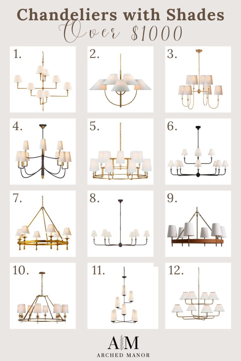 Chandeliers over $1000
