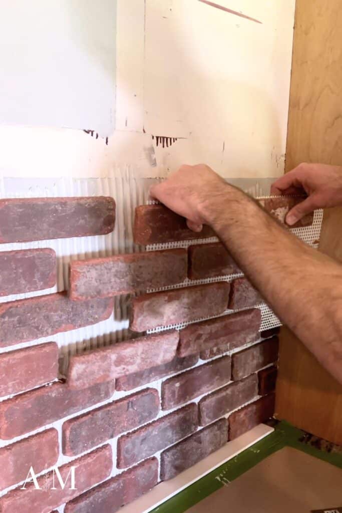 how to install brick wall