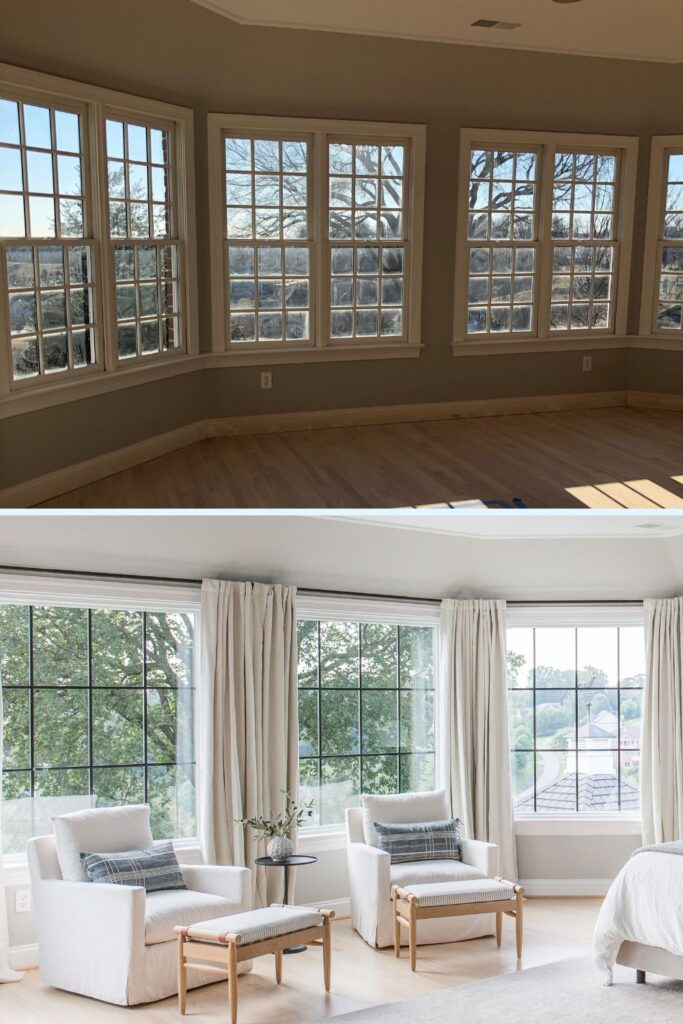 bedroom window replacement before and after