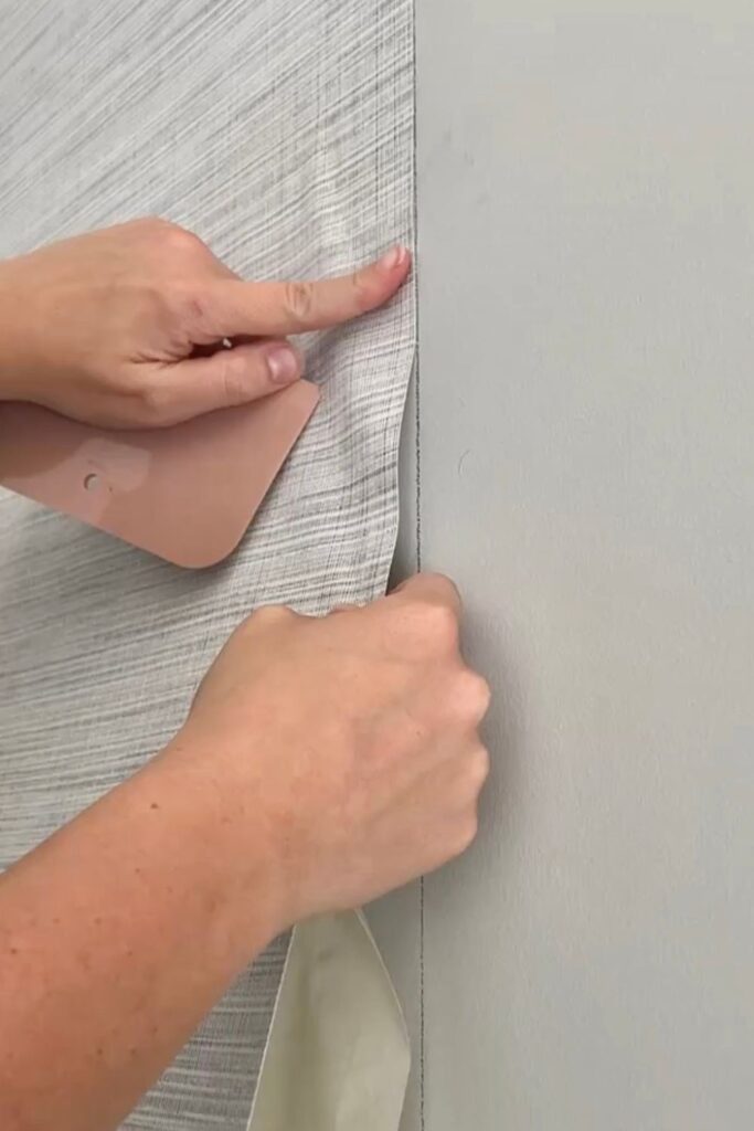 installing peel and stick wallpaper