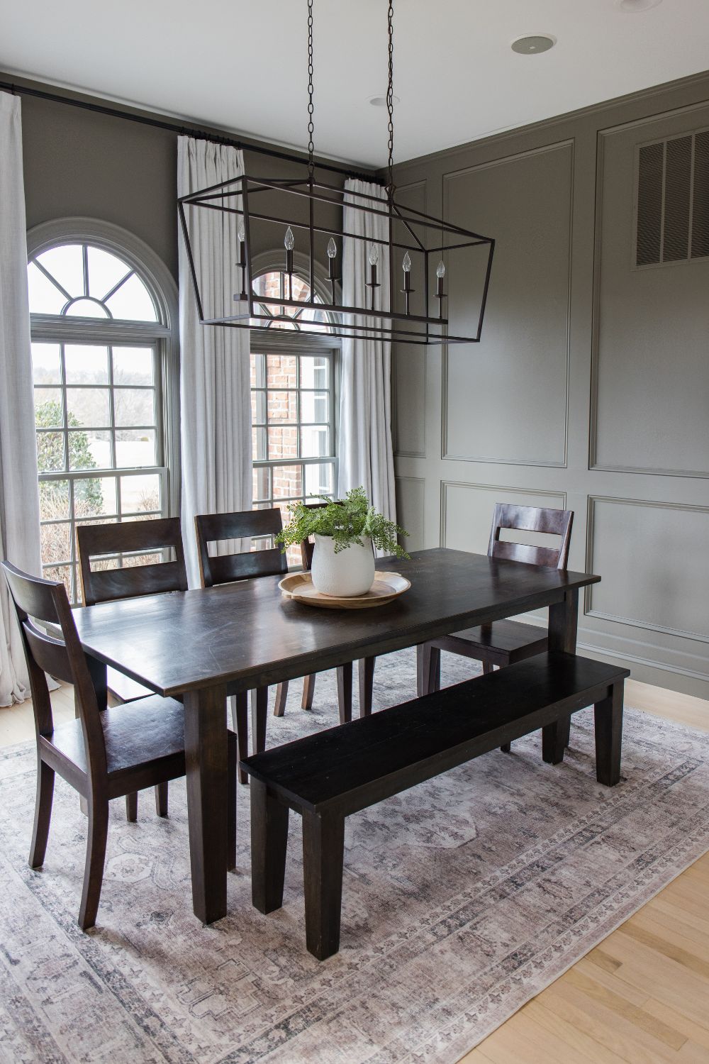 Breakfast Room raised panel wall