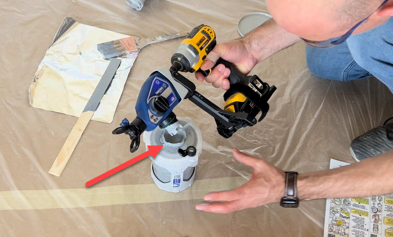 Using the funnel caused spillage when connecting the paint reservoir to the sprayer.