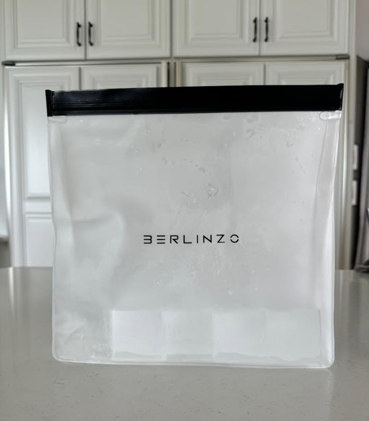 Use a Freezer Ice Bag to store Clear Ice
