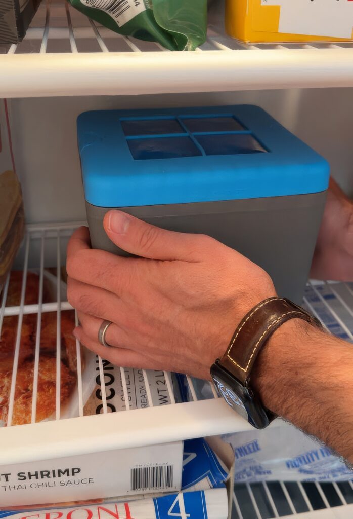 Freeze the water for 20-22 hours.