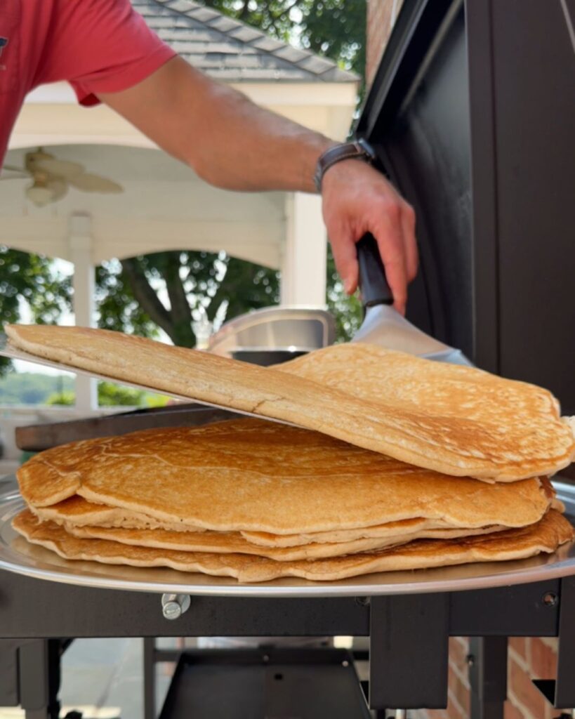 Transfer the giant pancakes to a serving platter