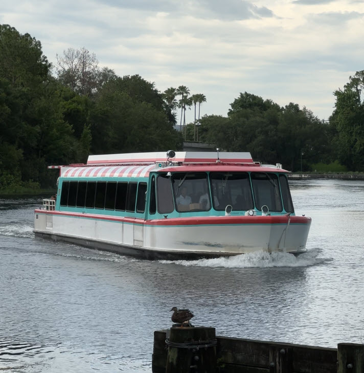 We rode the boat for the first time from Hollywood Studios to the Yacht Club Resort