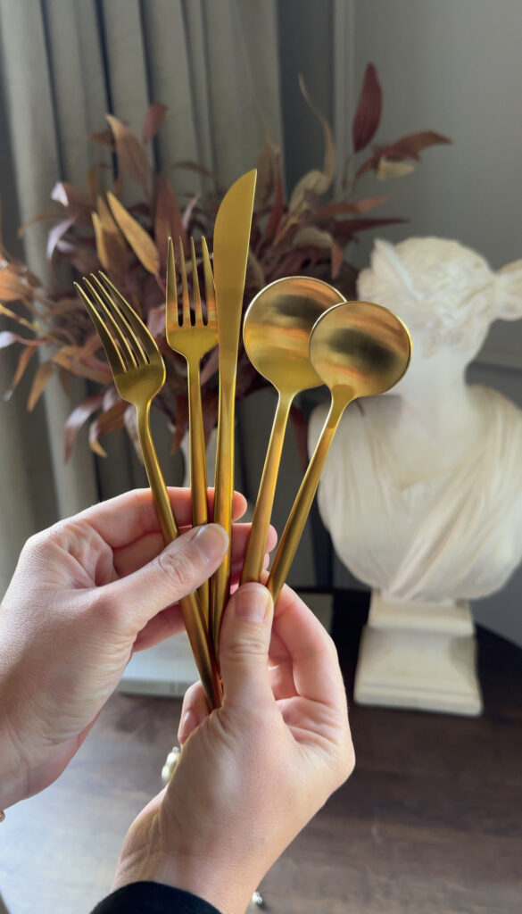 Gold flatware