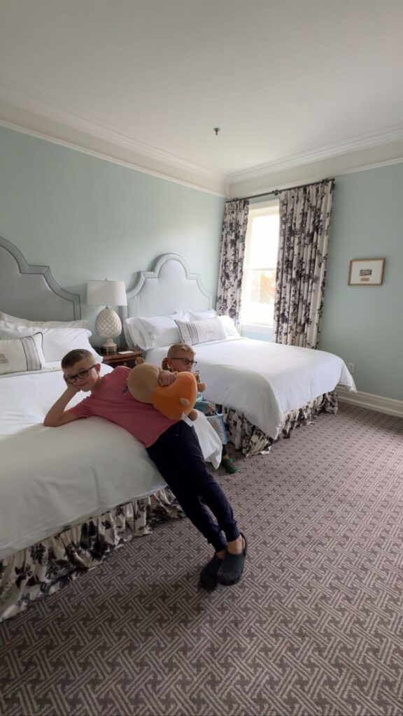 Our room featured two queen size beds
