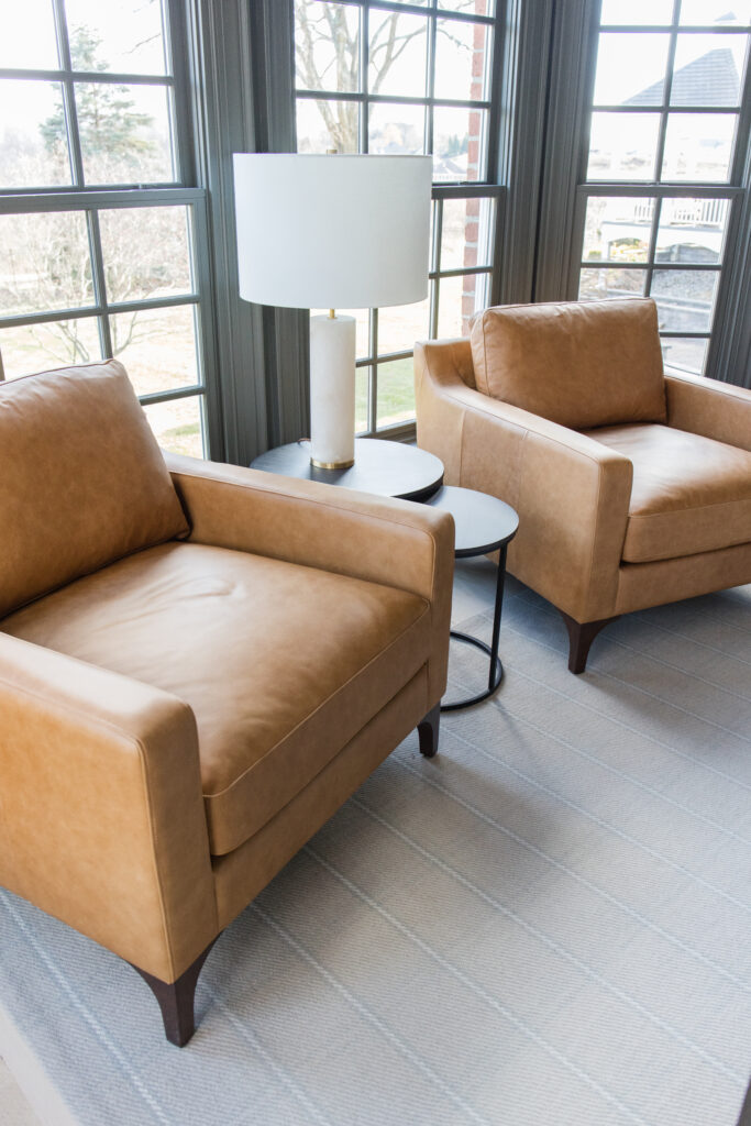cognac leather chairs from wayfair