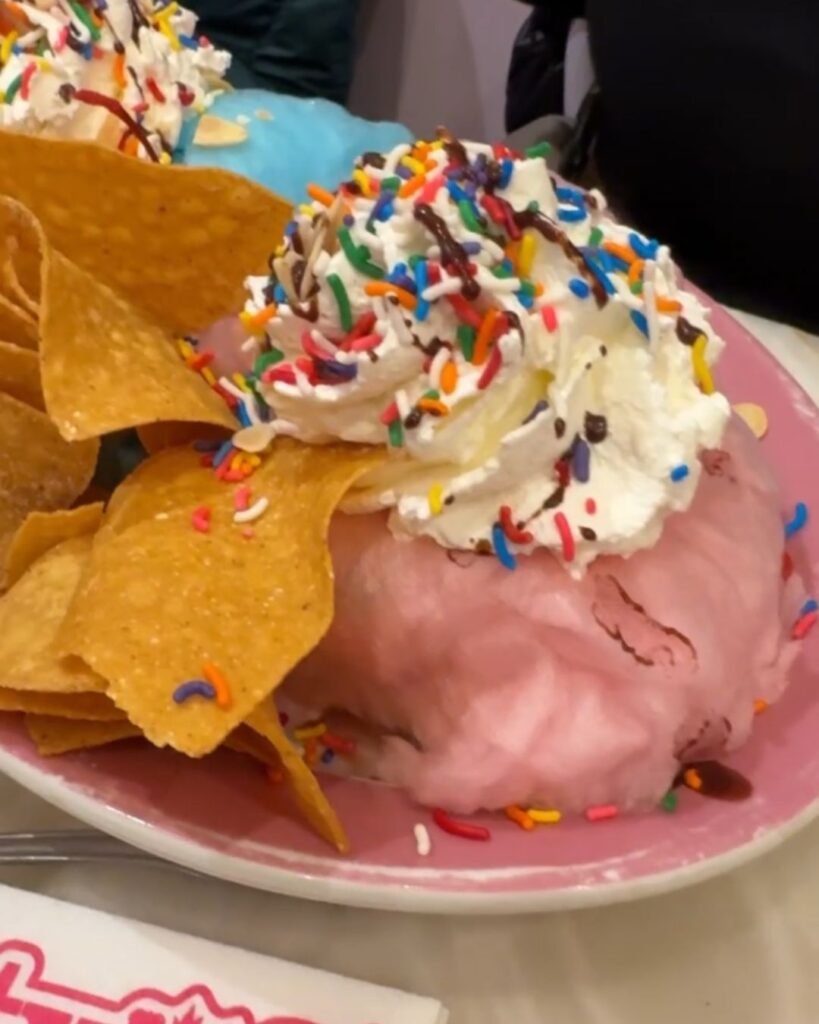 The Cotton Candy Burrito Dessert from Serendipity
