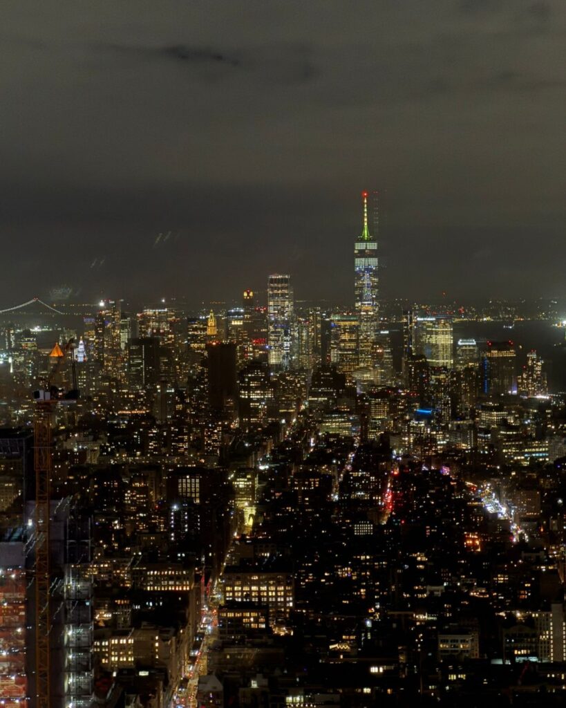 The view from the top of the Empire State Building